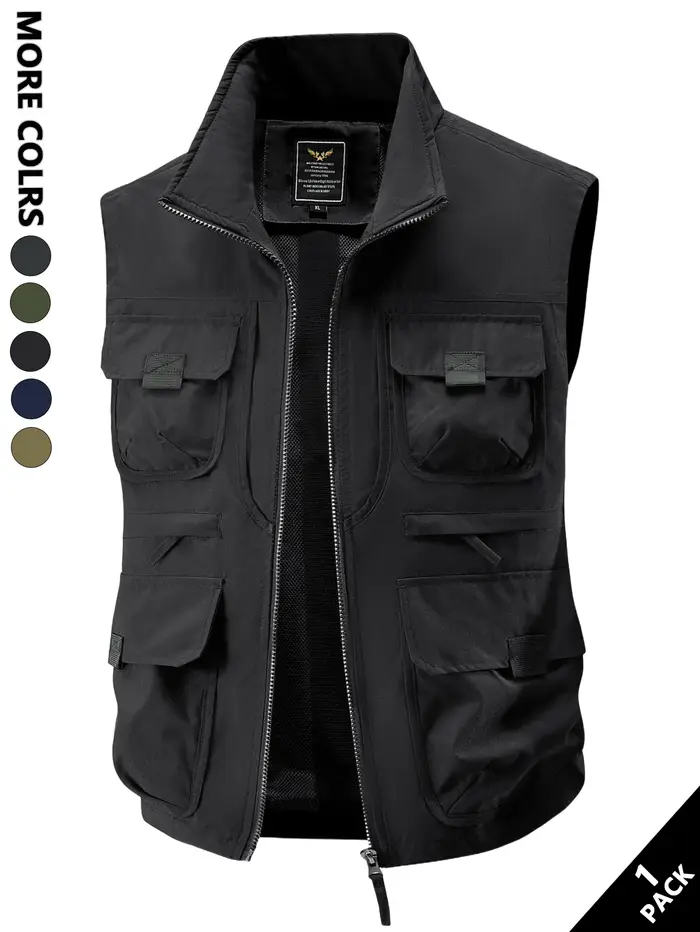 Gilet de travail décontracté pour hommes, coupe-vent et anti-chaleur, adapté aux déplacements quotid