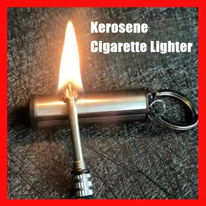 Briquet en métal robuste pour fumeurs résistants aux vents forts et étanches pour utilisations en plein air et occasions quotidiennes