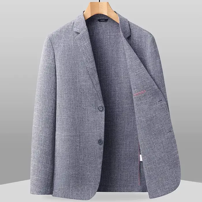 Veste de costume élégante et décontractée pour homme, en soie jacquard de haute qualité, offrant une