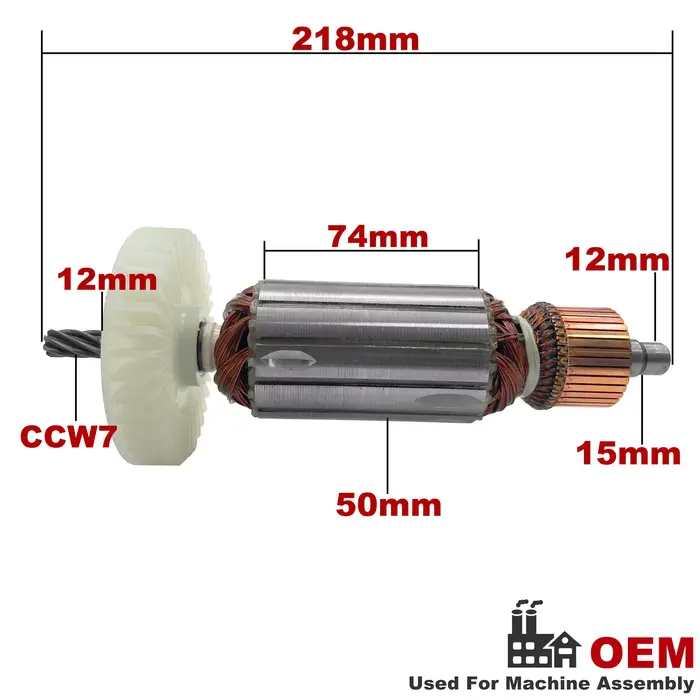 AC 220V 240V DK32 Induit Rotor pour WEKA Machine de forage Pièces de rechange Foreuse à cœur DK 32