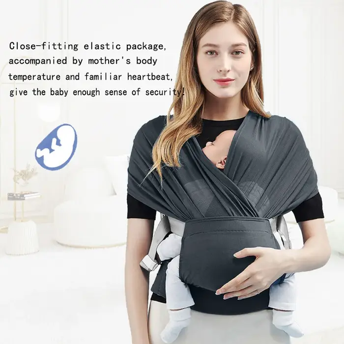 Écharpe réglable pour nouveau-né en maille d'air respirant avec siège hipseat confortable