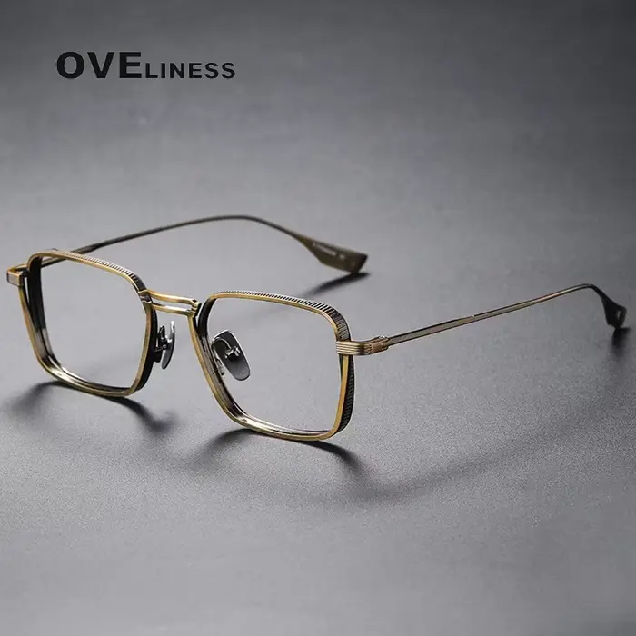 Mode pur titane lunettes cadre hommes femmes marque Design ultraléger montures de lunettes haute qua