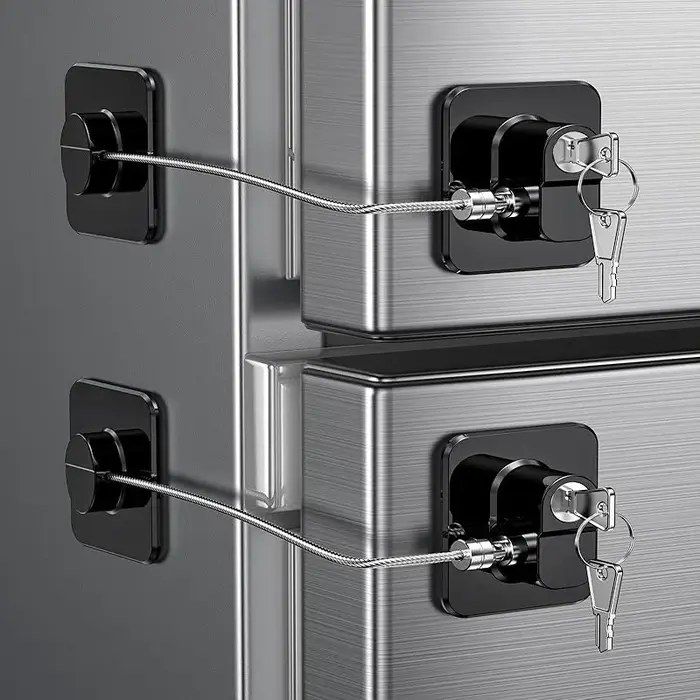 Serrure de porte de réfrigérateur à l'épreuve des enfants pour sécuriser aliments et objets précieux dans congélateurs armoires tiroirs et placards de cuisine