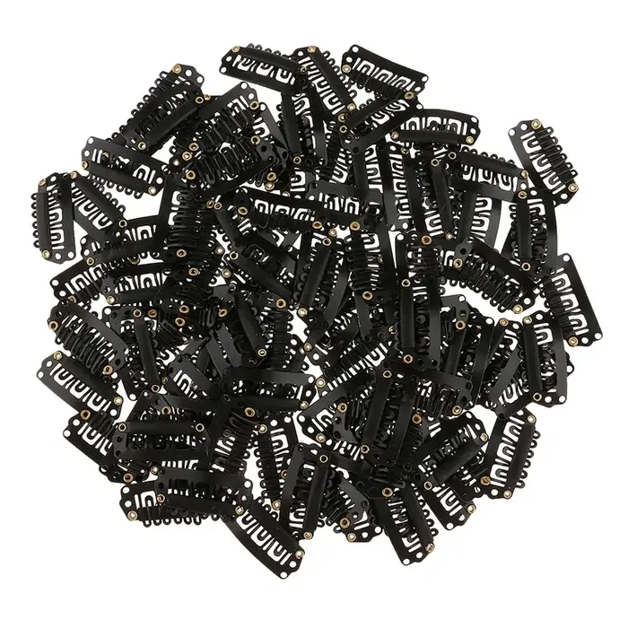 50 pinces à cheveux noires et marron de 2,3 cm à 3,2 cm pour extensions de cheveux, trames de perruq