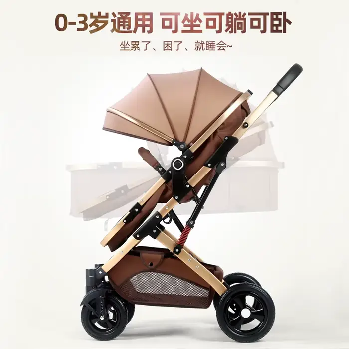 Poussette pour bébé, chariot haut de gamme, léger, pour nouveau-né, anti-chocs, bidirectionnel, char