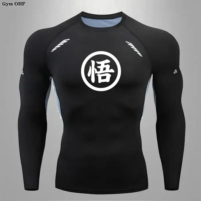 Goku imprimer chemises de Compression pour hommes gymnastique entraînement Joging Fitness sous-vêtem
