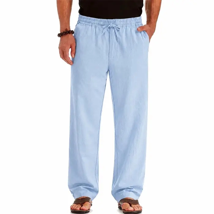 Pantalon Long en coton et lin pour hommes