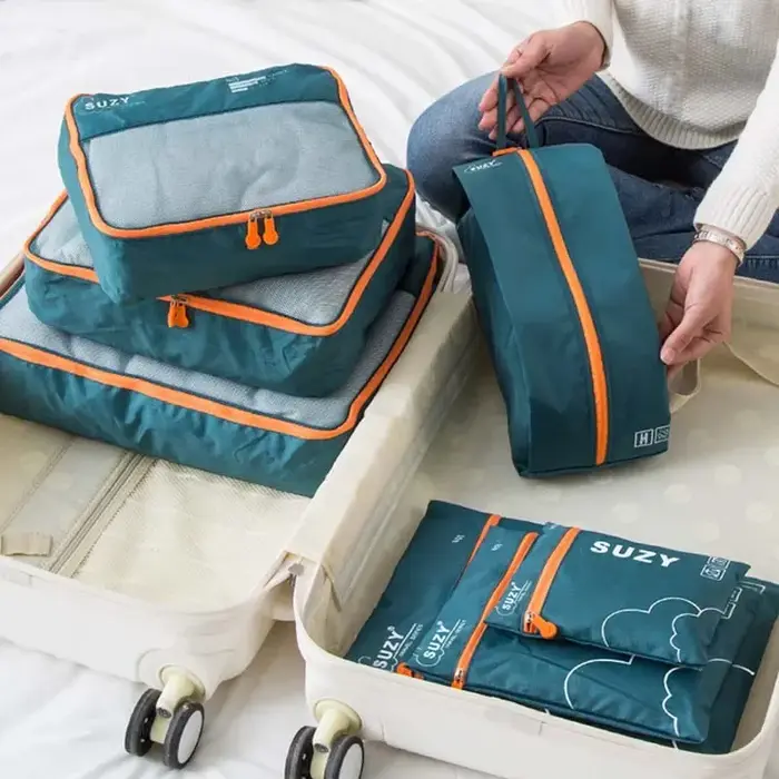 Ensemble de 7/6 pièces, organisateur de voyage, sacs de rangement, valise, organisateur de bagages p