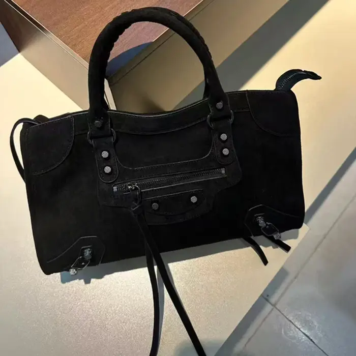 SHELKSBAG 2026 Automne – Sac à bandoulière en daim pour femme, style rétro et tendance, grande capac