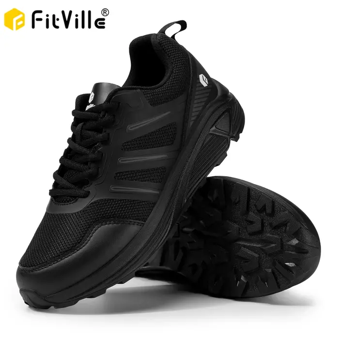 Chaussures de course sur sentier pour hommes baskets d'extérieur large amorti antidérapant léger pour pieds gon