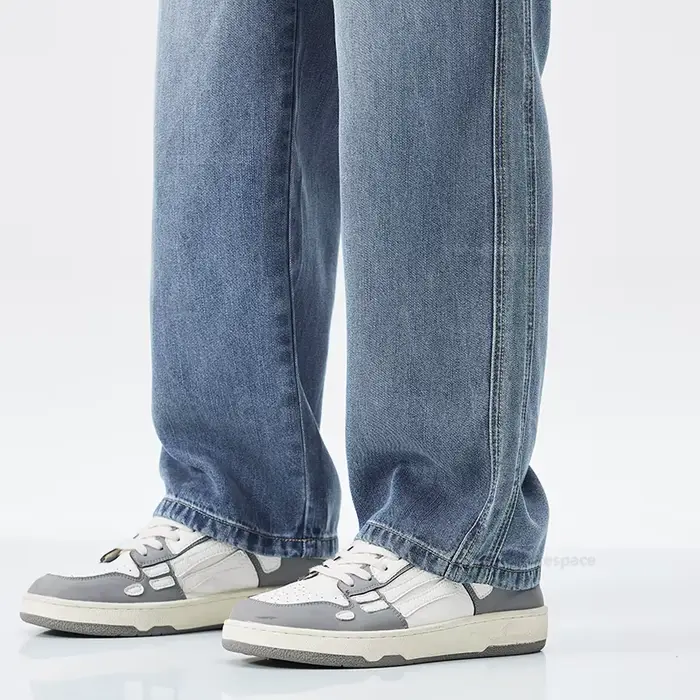 Jean de Haute Qualité en Tissu Lyocell pour Homme, Pantalon Large, Doux, Taille artificiel astique, 