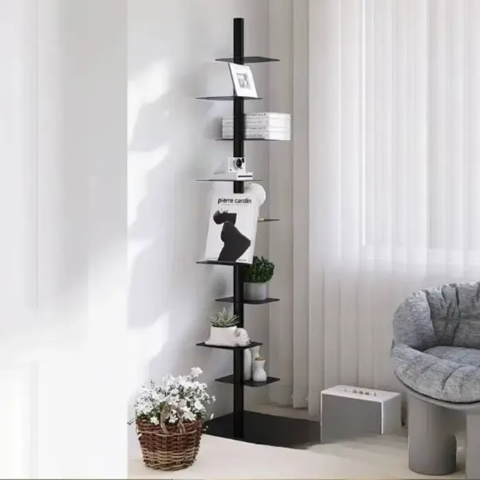 Bibliothèques créatives à 9 niveaux, bibliothèque rotative en spirale Invisible en fer, présentoir d