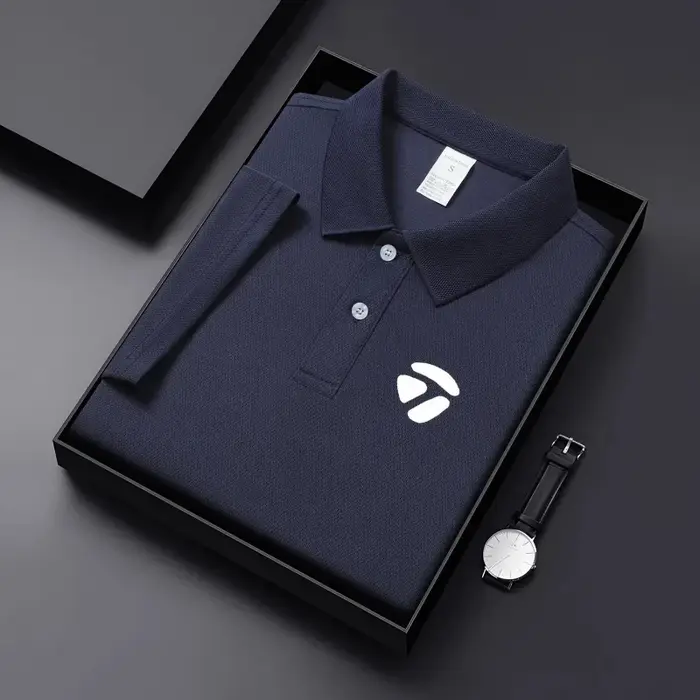 T-shirt décontracté à manches courtes et col revers pour homme, idéal printemps-été, style sport gol