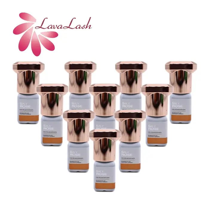 5 bouteilles SKY Rose colle Extensions de cils 1s séchage rapide corée ciel colle 5ml faux cils coll