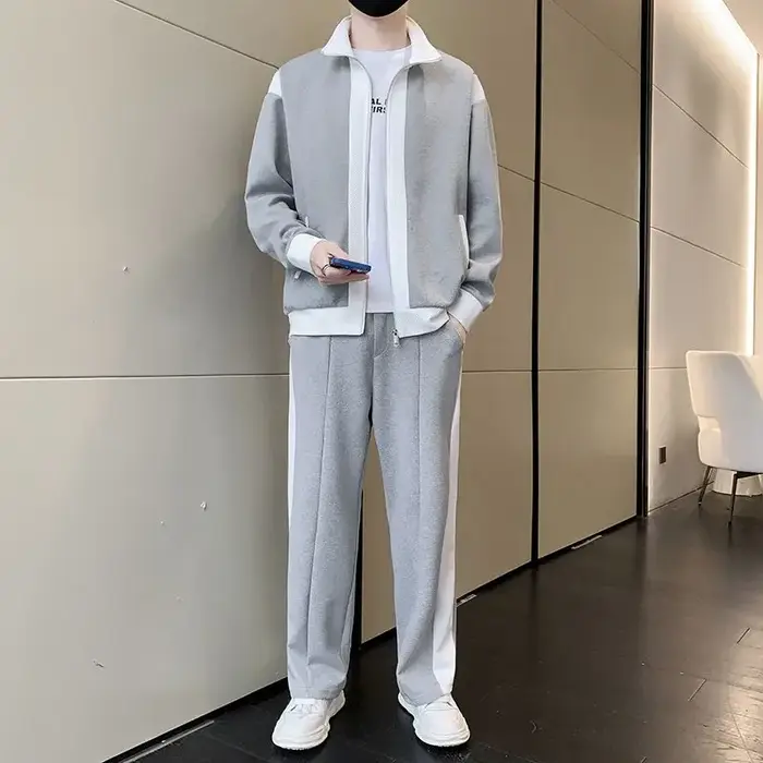 Costume de sport décontracté pour hommes, nouvelle collection printemps, tendance, veste personnalis