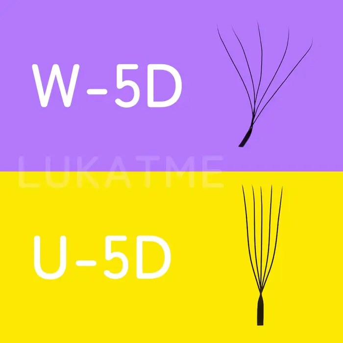Extensions de cils LUKATME 0.07 PBT, bouquets préfabriqués YY 3D 4D 5D 6D, double 3D, forme W & U, k