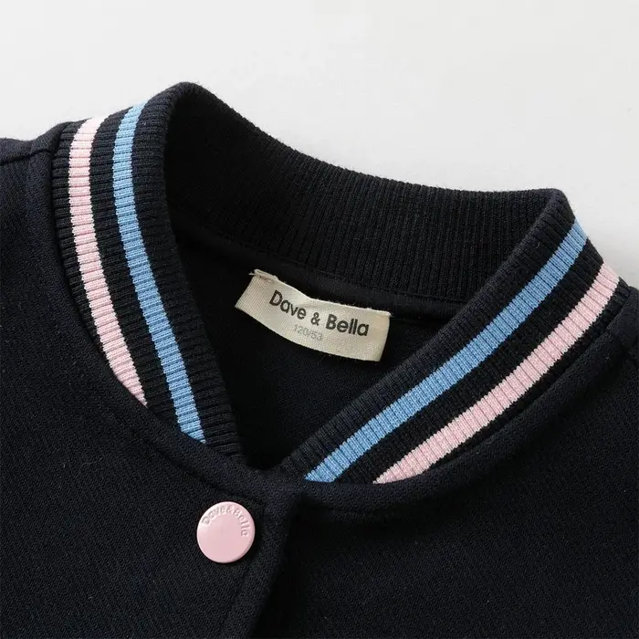 Dave Bella enfants filles veste de Baseball hauts automne vêtements d'extérieur mode décontracté enf