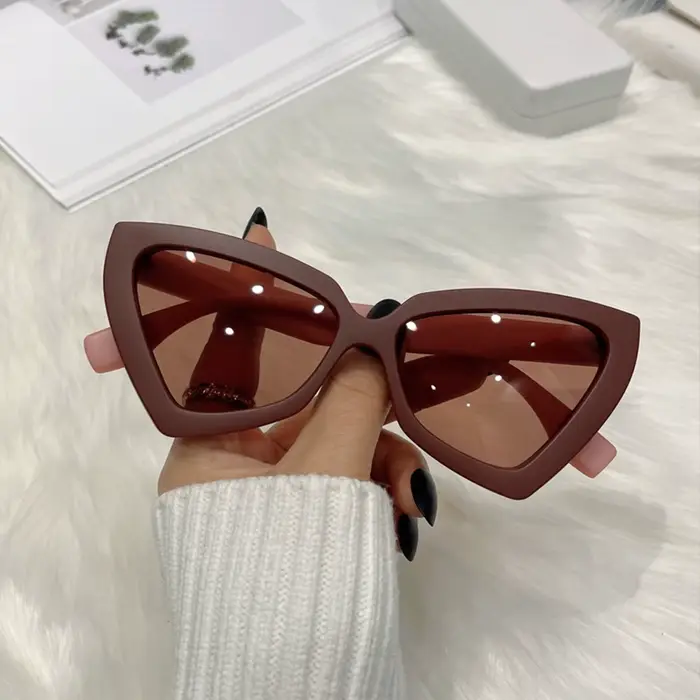 Lunettes de soleil triangle polygone pour femmes et hommes, lunettes vintage, lunettes rétro, lunett