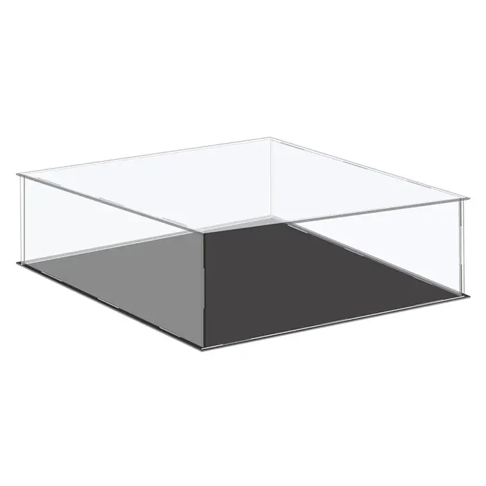 Présentoir en acrylique Transparent, boîte de rangement en plastique, Cube à assembler, vitrine anti