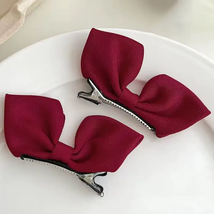Épingles à cheveux à nœud coréen pour enfants, 2 pièces, couvre-chef doux et mignon pour filles, Bar