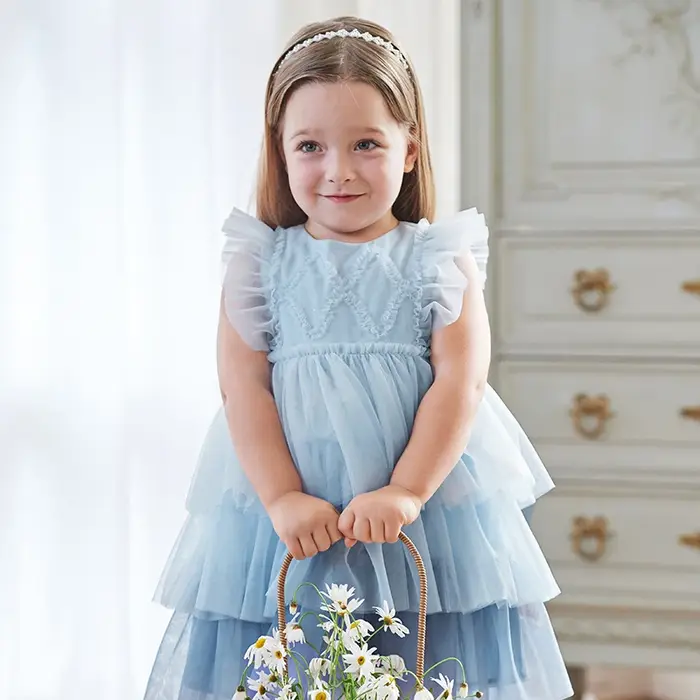 Robes de fête d'anniversaire pour filles Dave Bella, robes de princesse en maille élégantes pour l'é