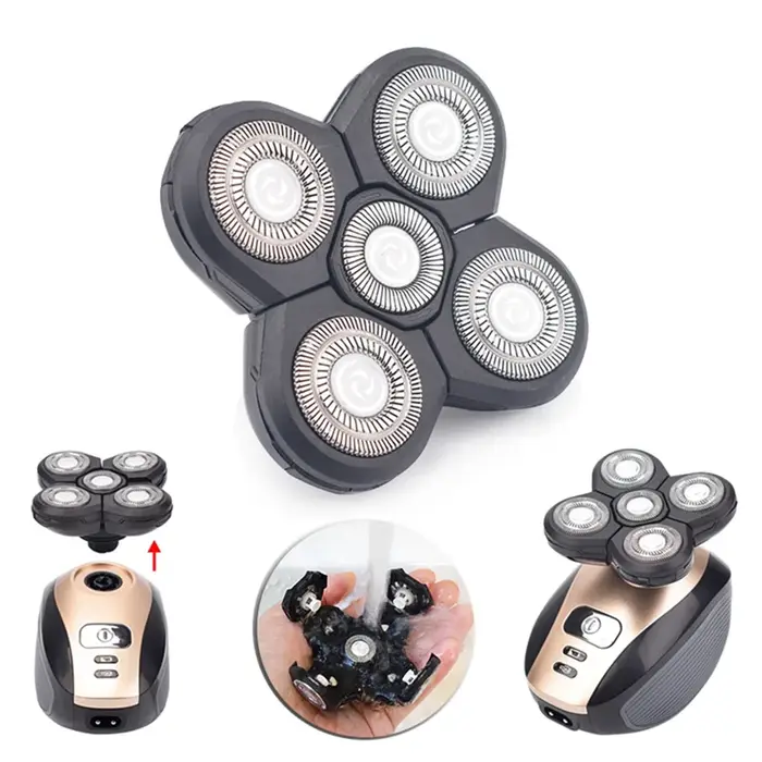 Nouveau 4 pièces tête de rasoir de remplacement rasoir électrique 5 coupe tête flottante étanche lam