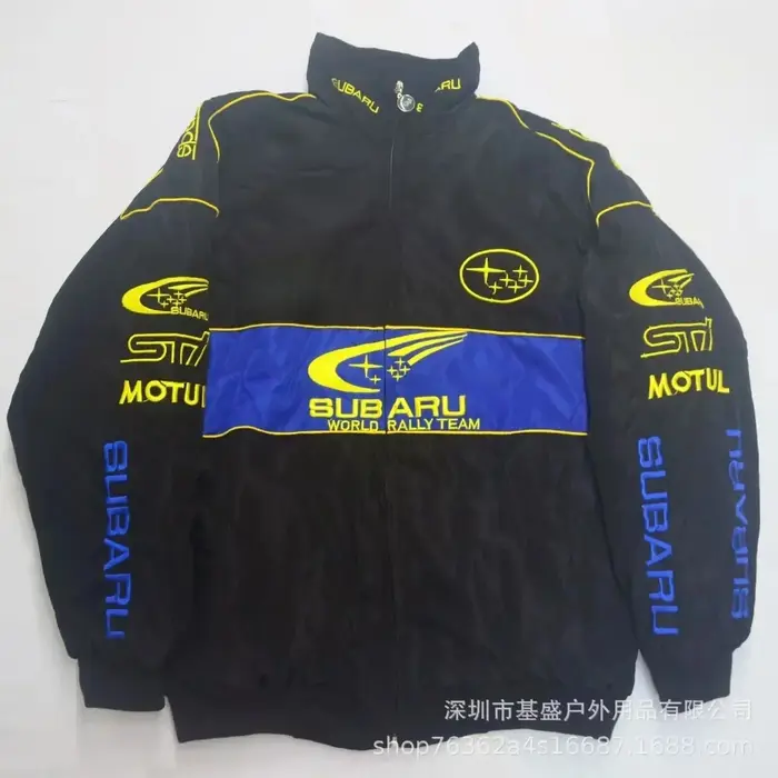 Combinaison de course brodée Subaru F1 sport, veste de cyclisme en plein air à manches longues, vest
