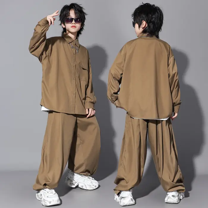 Ensembles de vêtements pour enfants, garçons et filles, streetwear, hip-hop, décontractés, manches l