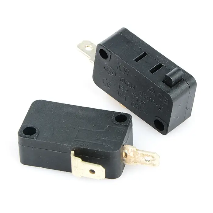 Micro interrupteur à 2 broches pour four à micro-ondes, 16a 250V, Micro interrupteur pour Machine à 