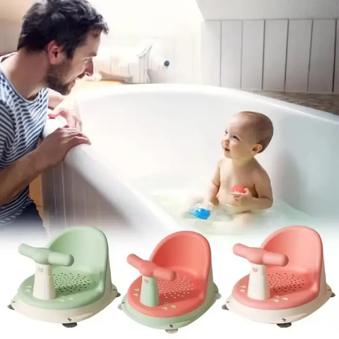 Siège de baignoire pour bébé sûr et antidérapant adapté aux nouveau nés pour enfants de 6 à 18 mois accessoire de bain pour baignade ludique et sécurisée