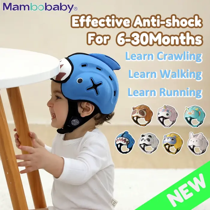 Mambobaby Casque Anti-Choc Safe pour bébé, couvre-chef de protection de tête pour nourrissons, appre