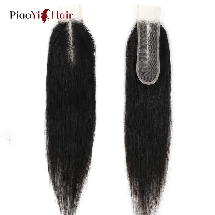 2x6 dentelle fermeture brésilienne cheveux humains 14-24 pouces droite Remy cheveux humains dentelle