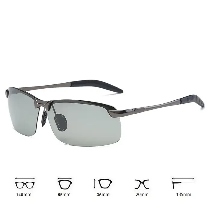 Lunettes de soleil polarisées photochromiques pour hommes, lunettes de conduite et de pêche, lunette