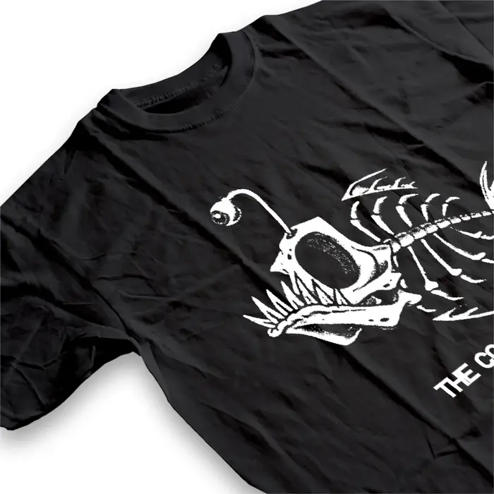 Bonefish crâne poisson de mer profonde squelette drôle pêcheur hommes T-Shirt coton col rond manches