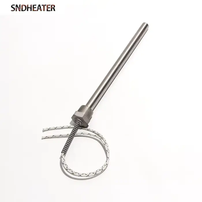 SNDHEATER 1KW Tube électrique à tête unique filetage DN15/21mm(1/2 ") 201SS Tube 12x100-200mm cartou