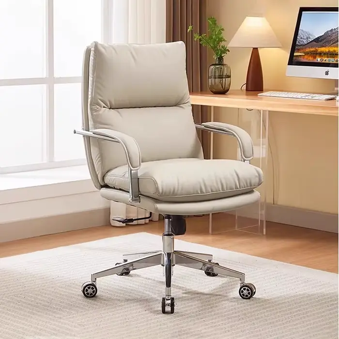 Chaise de bureau ergonomique pivotante réglable en hauteur avec roulettes pour bureau personnel ou professionnel occasions spéciales