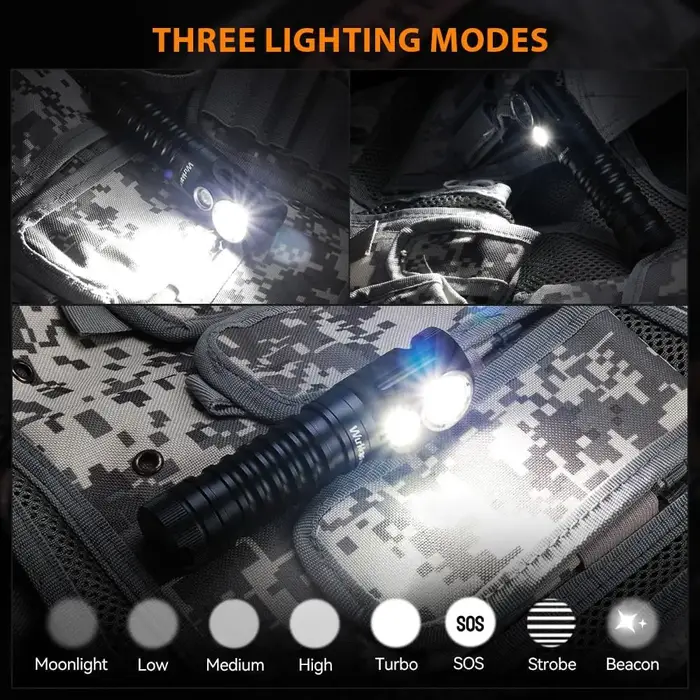 Wurkkos HD20 lampe frontale Rechargeable 2000LM torche magnétique IP68 projecteur 21700 EDC phare ba