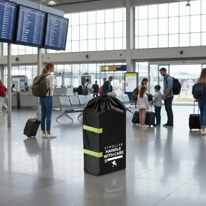 Sac de transport pour poussette bébé design léger imperméable avec poignée sac anti-poussière universel pour poussette sac de transport occassions spéciales famille voyage sorties