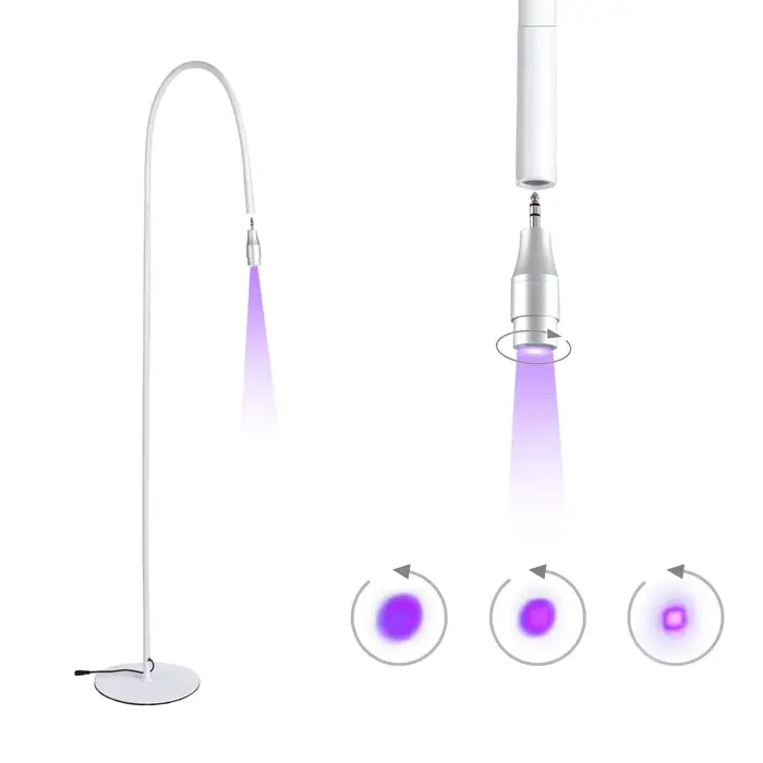 Lampe à polymériser LED UV haute puissance avec interrupteur au pied, lampadaire pour séchage rapide