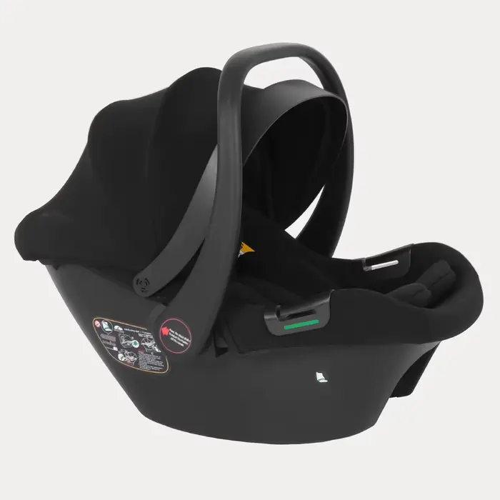 Siège auto pour bébé Babyvoyage noir avec base Isofix, protection solaire UPF45+, confortable, respi