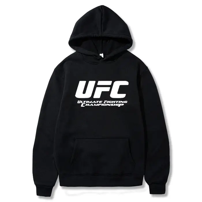 Nouveau Sweat à Capuche Homme UFC 2026 – Imprimé Polaire Décontracté Sport Automne Hiver