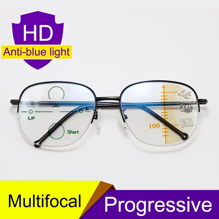 Lunettes de lecture multifocales progressives à zoom intelligent pour hommes et femmes, Anti rayons 