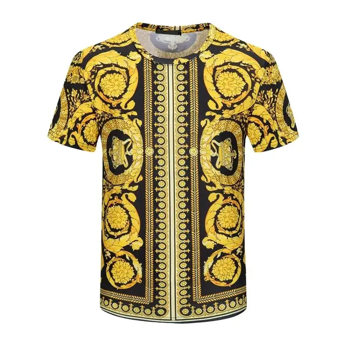 T-shirts décontractés d'été pour hommes et femmes, chemises imprimées en 3D, rétro de luxe, fleurs r