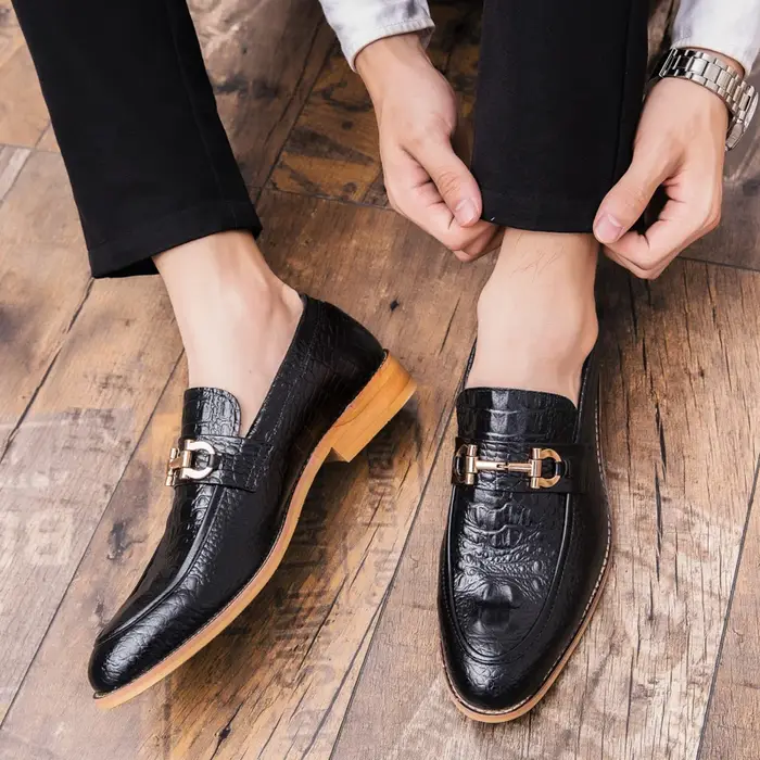 Tendance chaussures en cuir Social hommes fête de mariage bureau en cuir chaussures habillées pour h