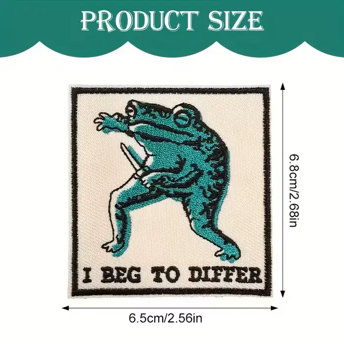 Patch brodé I Beg To Different, 1 pièce, Badge d'avertissement humoristique, cadeau pour vêtements, 