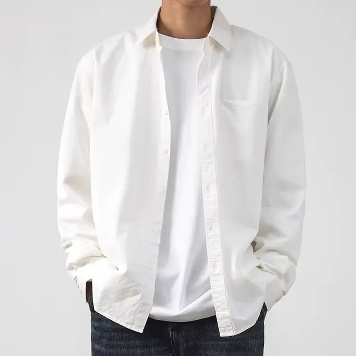 Dukeen chemise à manches longues hommes printemps et automne coton Senior sens de décontracté couleu