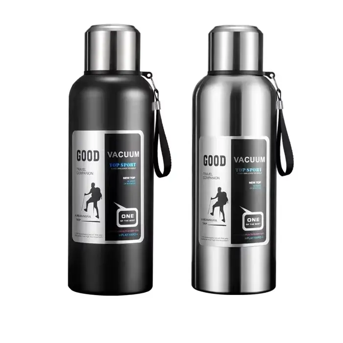 Gobelet thermos thermique froid de grande capacité, acier inoxydable, thé isolé, café, bouteille d'e