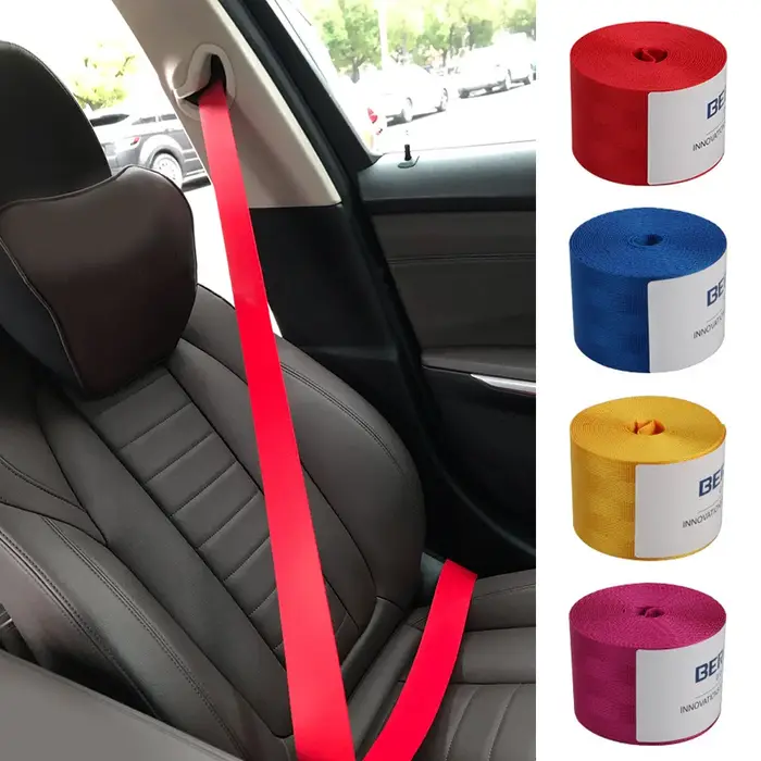 Ceinture de sécurité de voiture universelle pour enfants document de siège de course modifié largeur 4.8 cm longueur 3.6 mètres sécurité routière pour enfants occasions spéciales