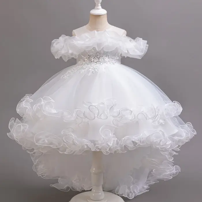 Robe de Princesse à Paillettes pour Fille, Tenue de Mariage, de Noël, de ixd'Anniversaire, Douce et 