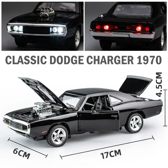 Modèle de voiture de sport en alliage Dodge Charger, Simulation 1:32, voiture de luxe, jouet pour en